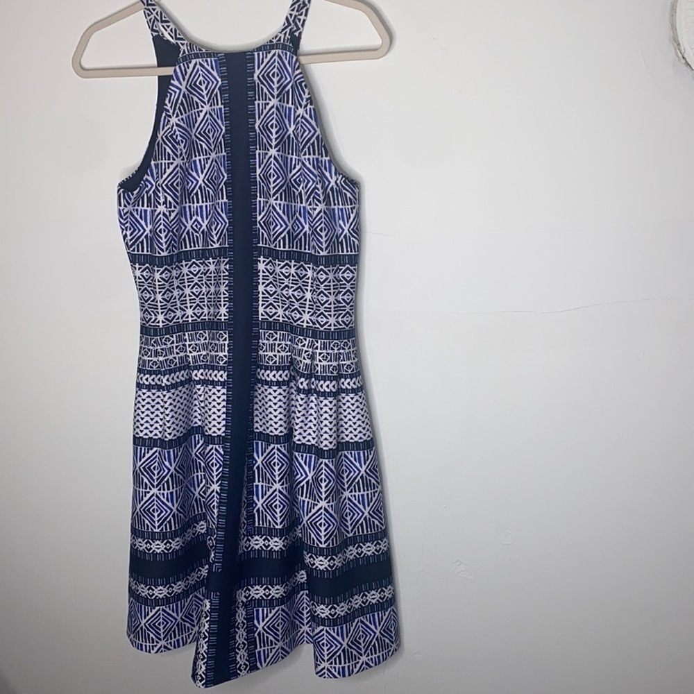 Vince Camuto Pleated Scuba Halter Neck Dress